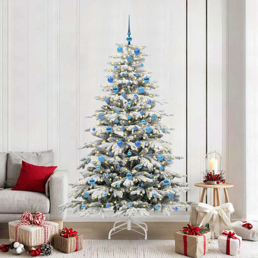 Kunstmatige Inklapbare Kerstboom Wit Pe En Pvc 210 cm