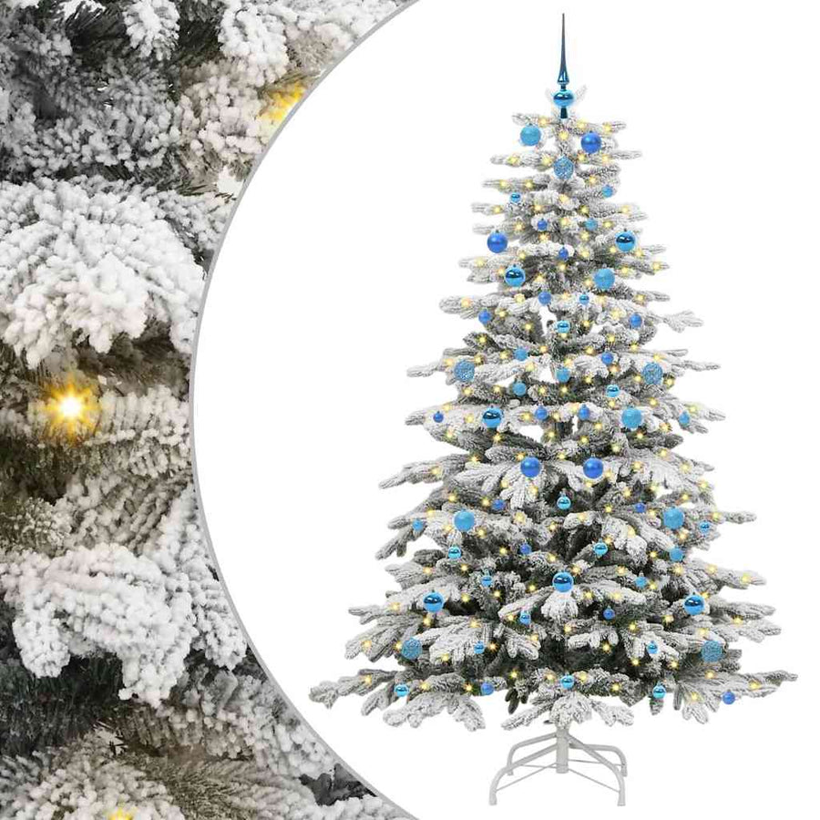 Kunstmatige Inklapbare Kerstboom Wit Pe En Pvc 210 cm