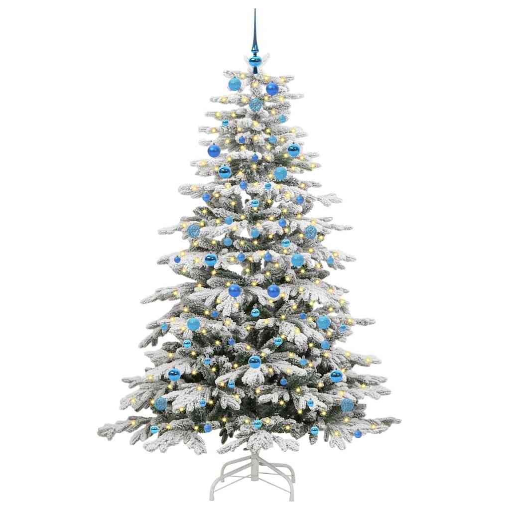 Kunstmatige Inklapbare Kerstboom Wit Pe En Pvc 210 cm