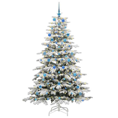 Kunstmatige Inklapbare Kerstboom Wit Pe En Pvc 210 cm