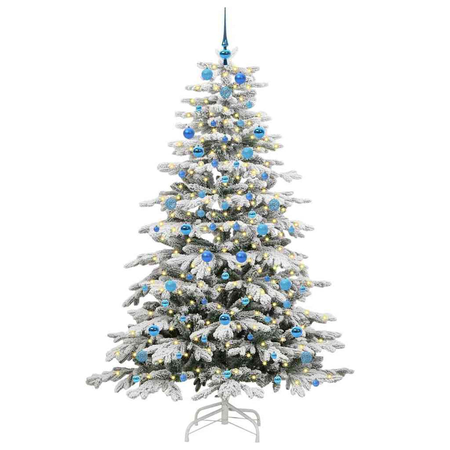 Kunstmatige Inklapbare Kerstboom Wit Pe En Pvc 210 cm