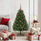 Kunstkerstboom 120 cm groen met 150 LED PVC metaal