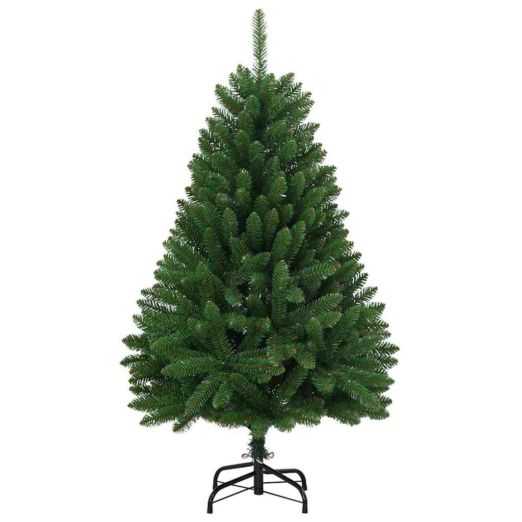 Kunstkerstboom met LED -striplichten Groen 120 cm PVC en Metaal