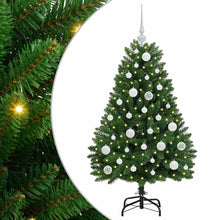 Kunstkerstboom met LED -striplichten Groen 120 cm PVC en Metaal