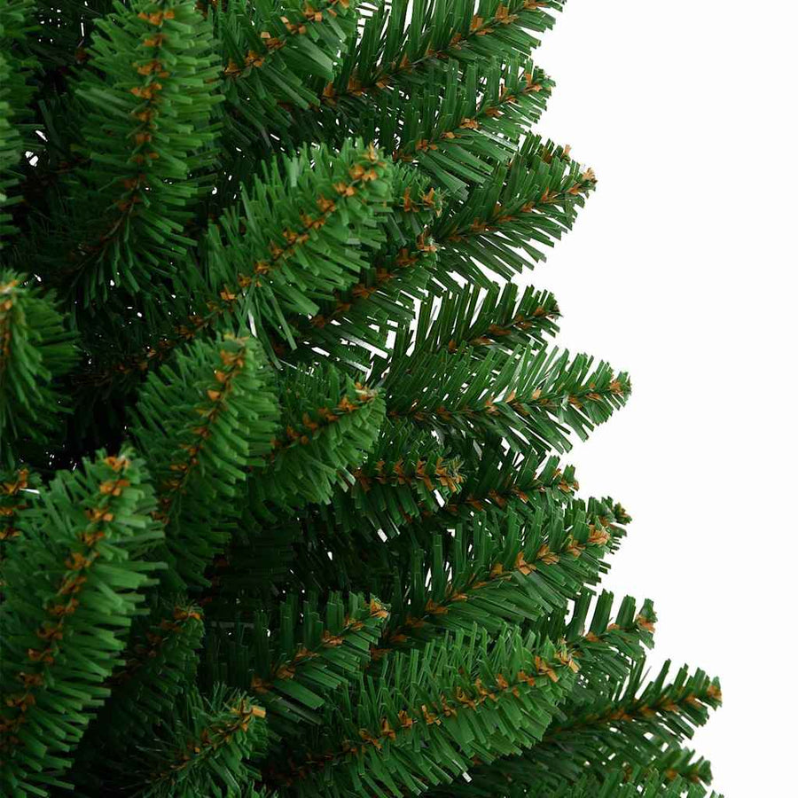 Kunstkerstboom met LED -striplichten Groen 150 cm PVC en Metaal