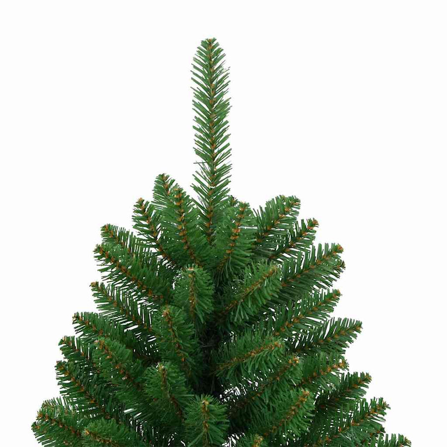 Kunstkerstboom met LED -striplichten Groen 150 cm PVC en Metaal