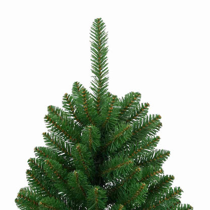 Kunstkerstboom met LED -striplichten Groen 150 cm PVC en Metaal