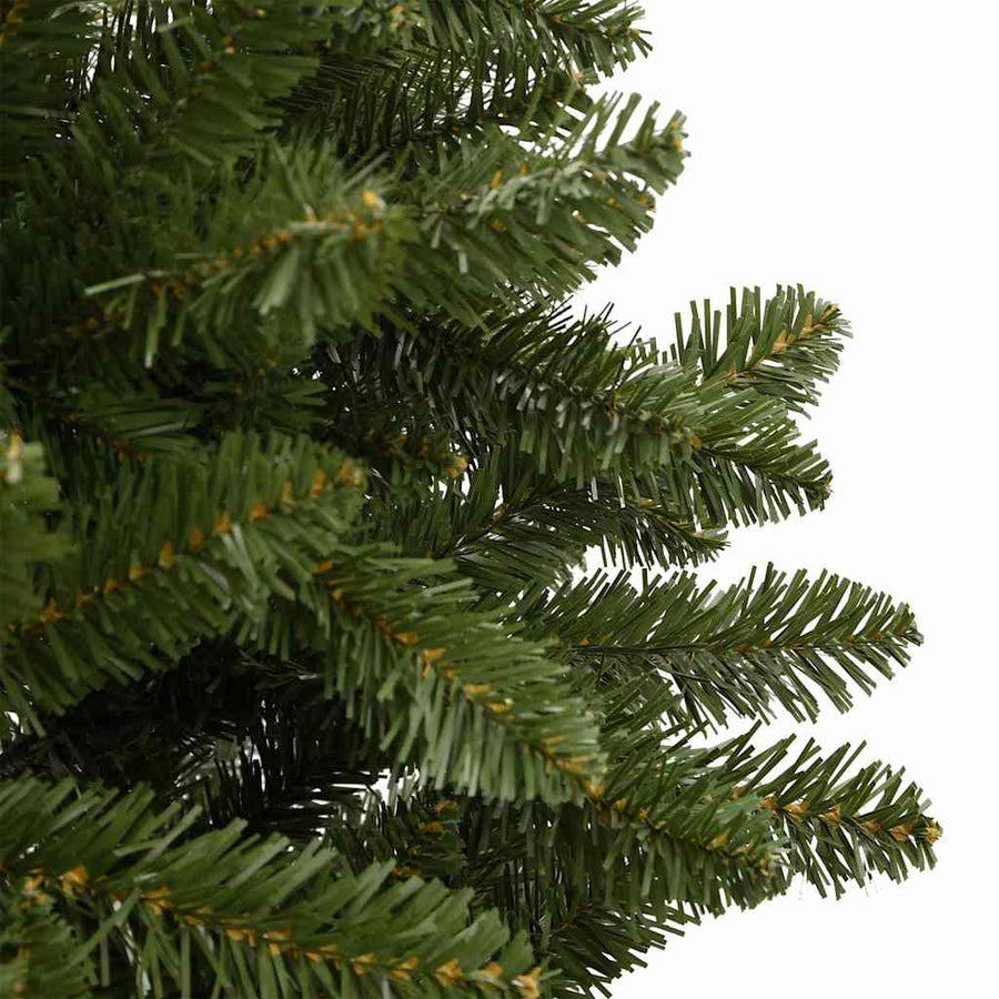 Kunstkerstboom met LED -striplichten Groen 180 cm PVC en Metaal