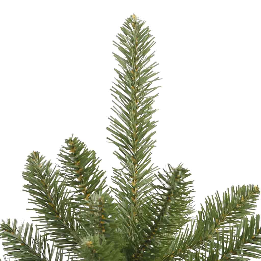 Kunstkerstboom met LED -striplichten Groen 180 cm PVC en Metaal