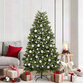 Kunstkerstboom met 300 LED Groen 180 cm PVC en Metaal