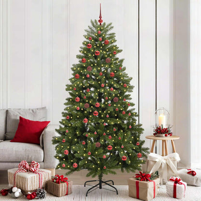 Kunstkerstboom met 300 LED Groen 210 cm PVC en Metaal