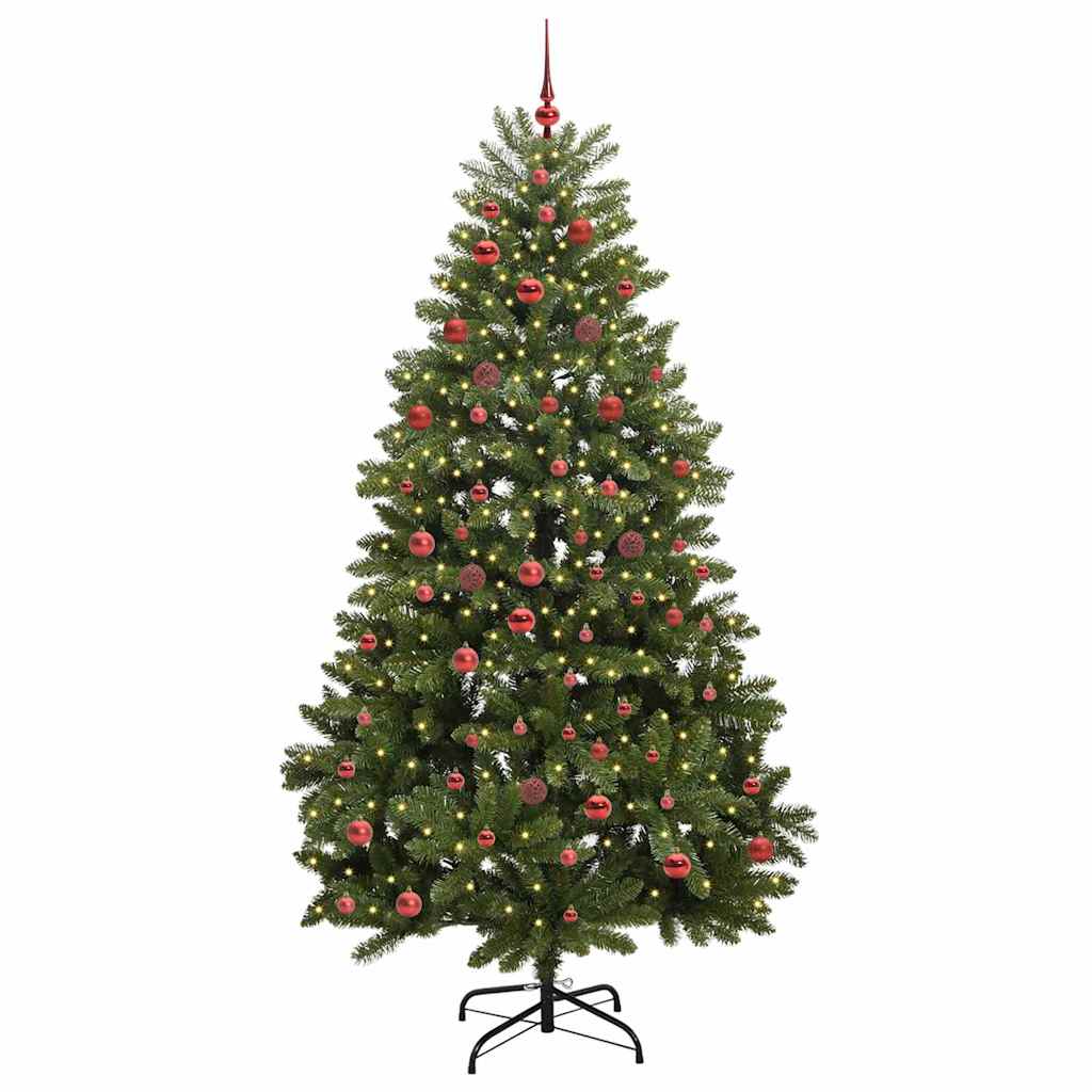 Kunstkerstboom met 300 LED Groen 210 cm PVC en Metaal