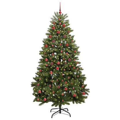 Kunstkerstboom met 300 LED Groen 210 cm PVC en Metaal