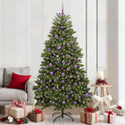 Artificial Christmas Tree with 300 LED Green 210 cm PVC and Metal