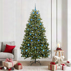 Artificial Christmas Tree with 300 LED Green 210 cm PVC and Metal