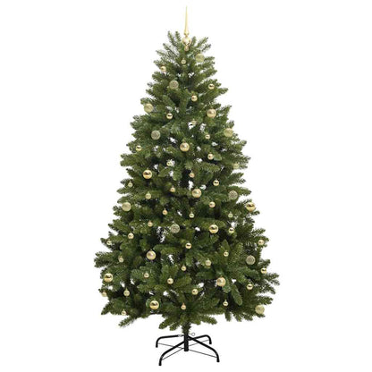Kunstkerstboom 240 cm 300 LED's Warmwit PVC en staal Groen