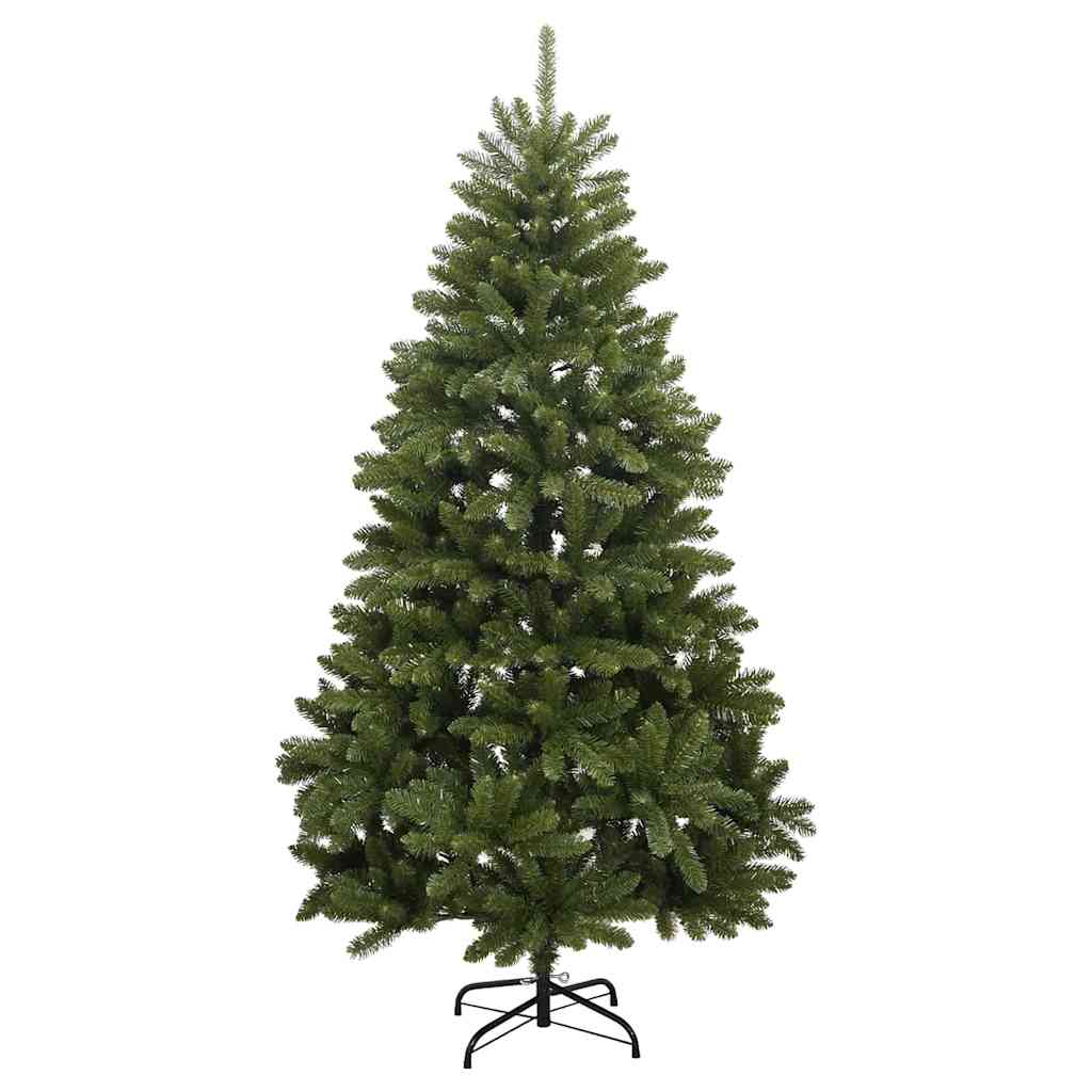 Kunstkerstboom met LED -striplichten Groen 270 cm PVC en Metaal