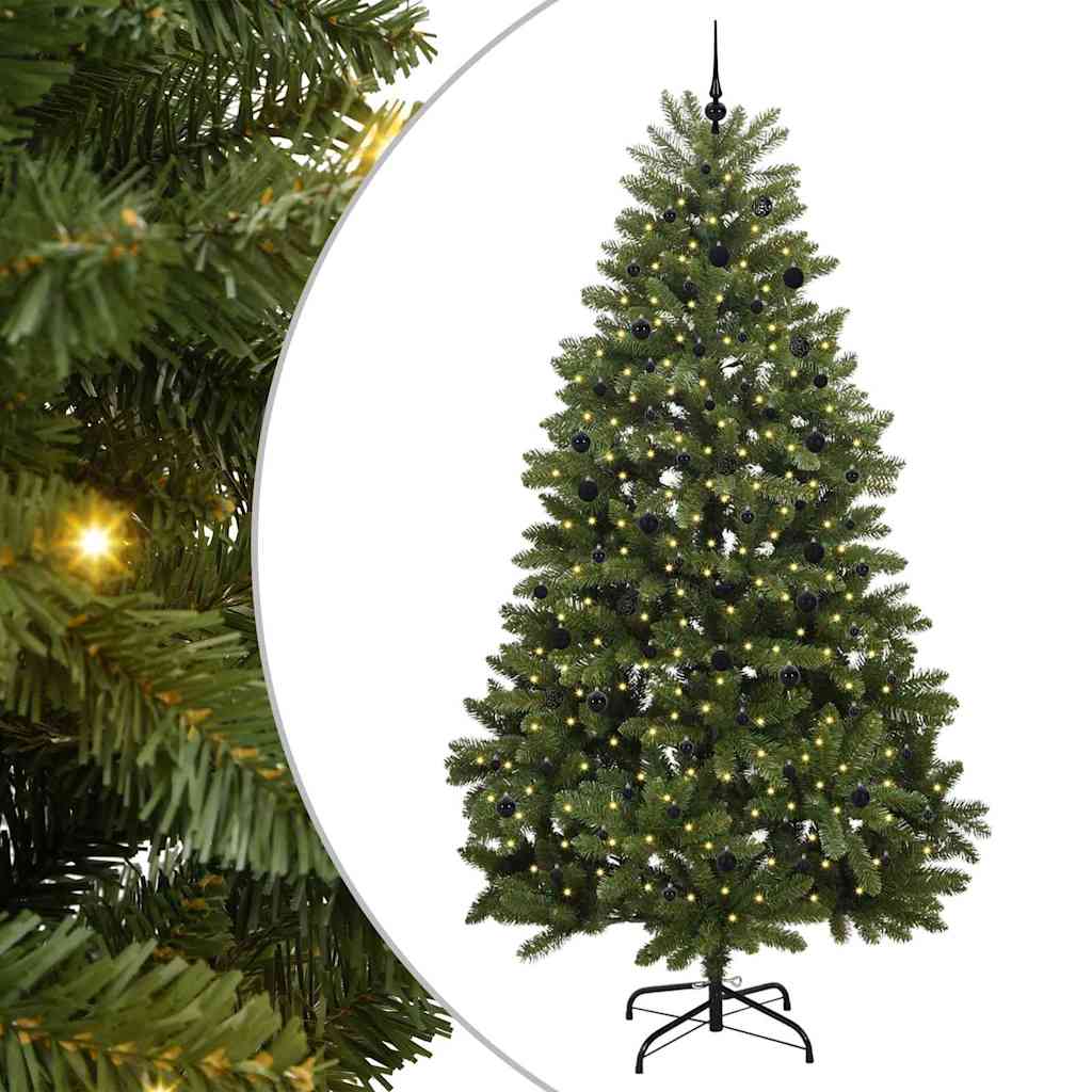 Kunstkerstboom met 300 LED Groen 300 cm PVC en Metaal