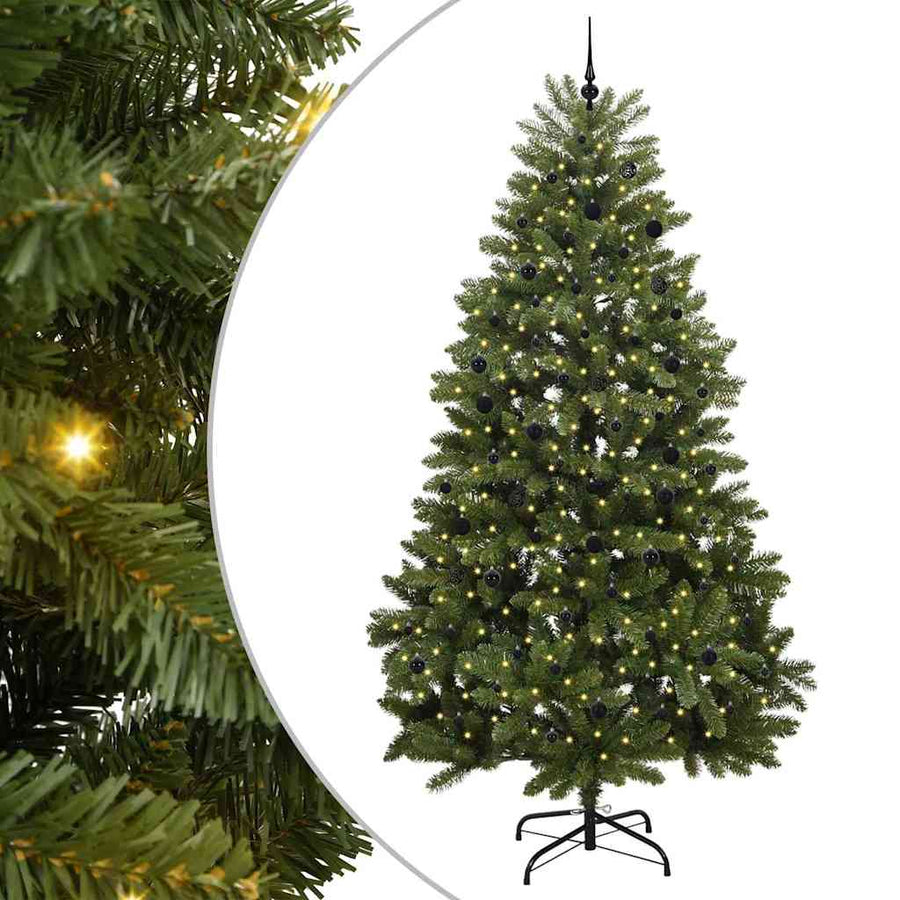 Kunstkerstboom met 300 LED Groen 300 cm PVC en Metaal