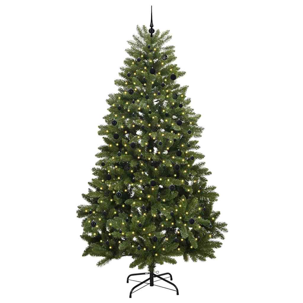 Kunstkerstboom met 300 LED Groen 300 cm PVC en Metaal