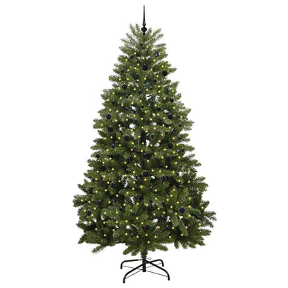 Kunstkerstboom met 300 LED Groen 300 cm PVC en Metaal