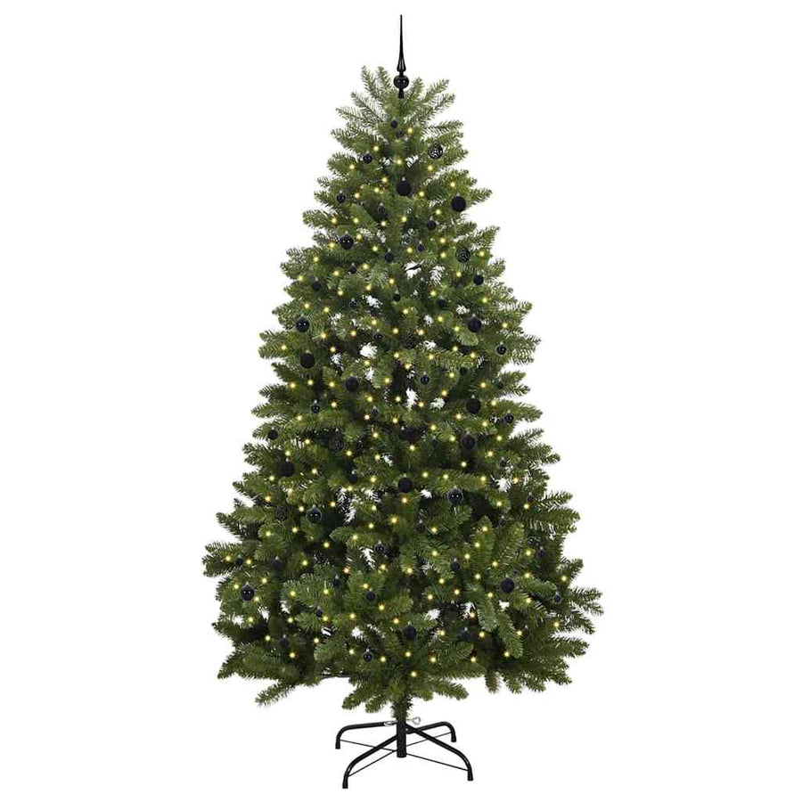 Kunstkerstboom met 300 LED Groen 300 cm PVC en Metaal