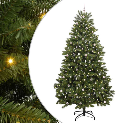 Kunstkerstboom met 300 LED Groen 300 cm PVC en Metaal