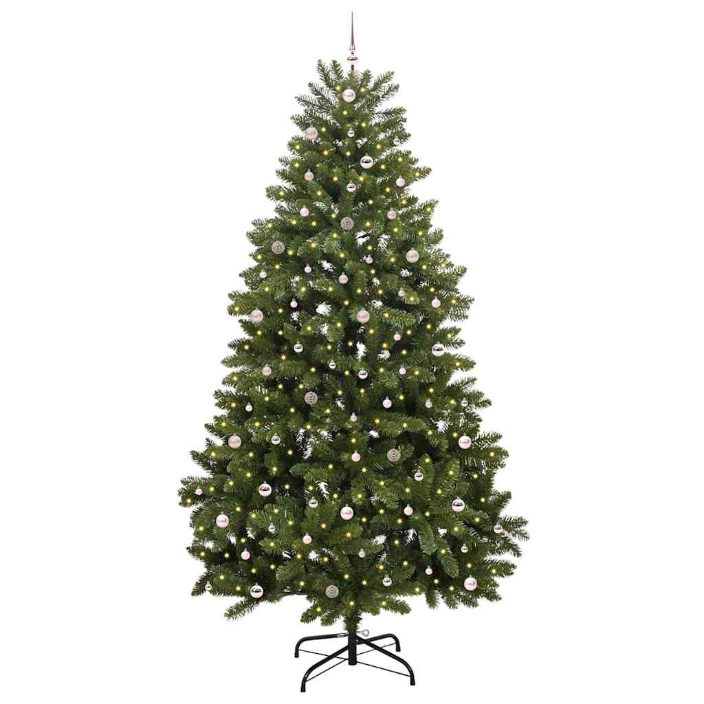 Kunstkerstboom met 300 LED Groen 300 cm PVC en Metaal