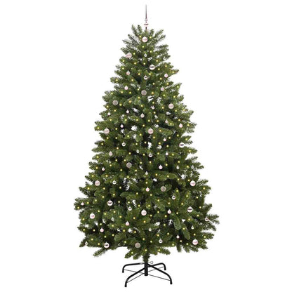 Kunstkerstboom met 300 LED Groen 300 cm PVC en Metaal