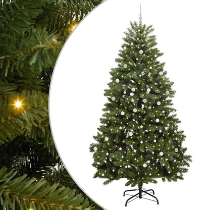 Kunstkerstboom met 300 LED Groen 300 cm PVC en Metaal