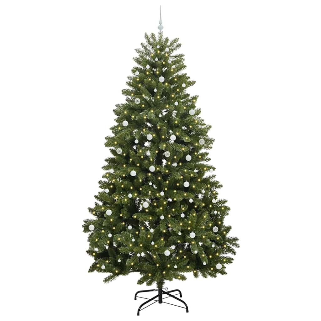Kunstkerstboom met 300 LED Groen 300 cm PVC en Metaal