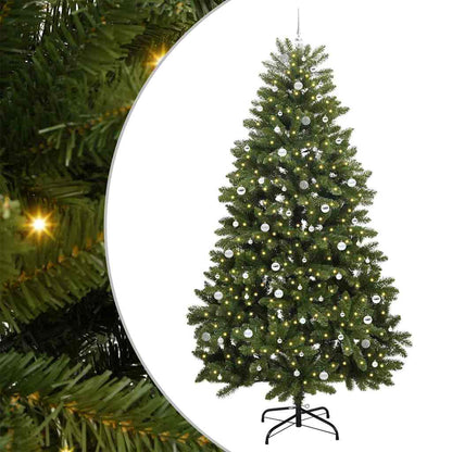 Kunstkerstboom met 300 LED Groen 300 cm PVC en Metaal