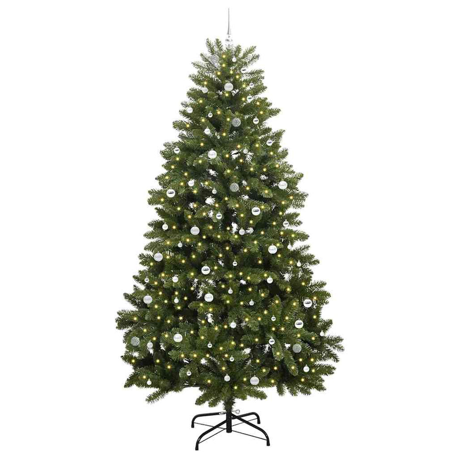 Kunstkerstboom met 300 LED Groen 300 cm PVC en Metaal