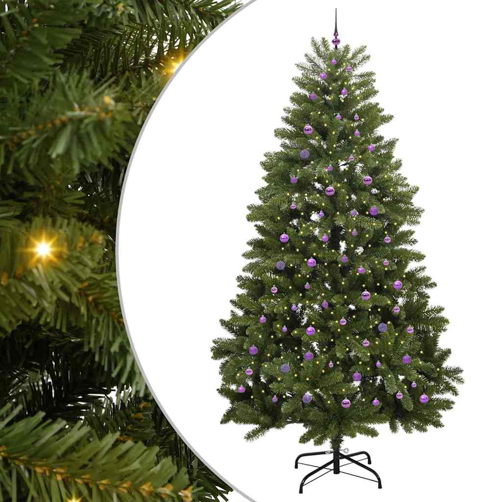 Kunstkerstboom met 300 LED Groen 300 cm PVC en Metaal