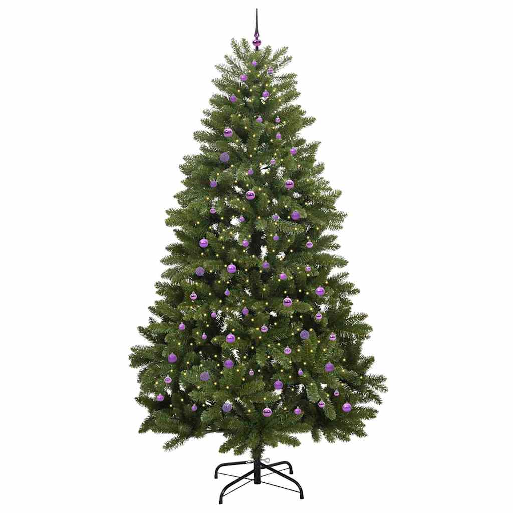 Kunstkerstboom met 300 LED Groen 300 cm PVC en Metaal