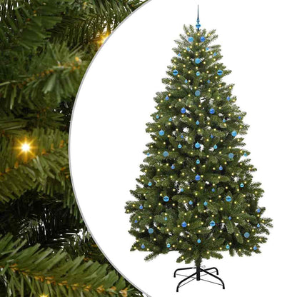 Kunstkerstboom met 300 LED Groen 300 cm PVC en Metaal