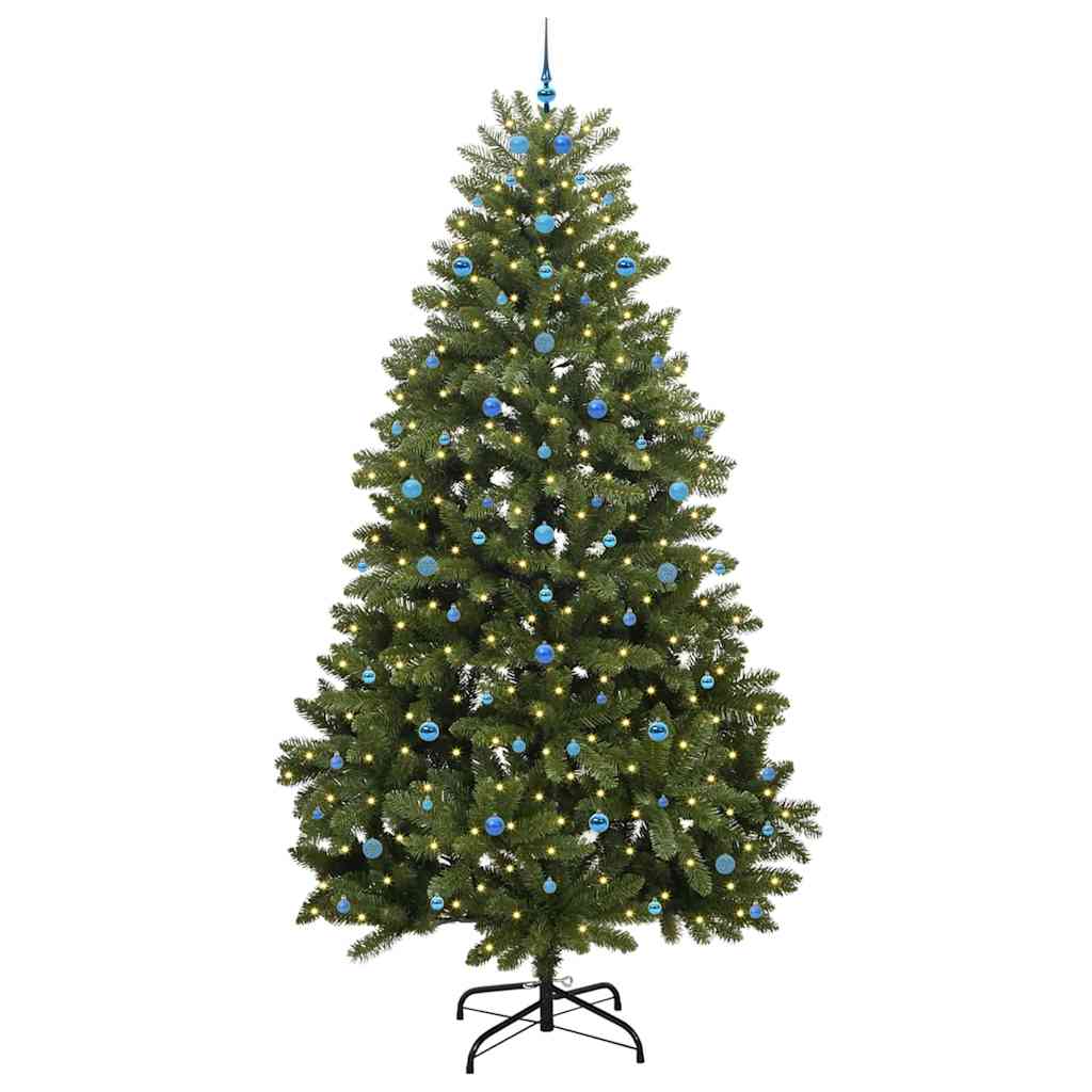 Kunstkerstboom met 300 LED Groen 300 cm PVC en Metaal