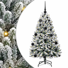 Kunstkerstboom Groen en Wit 120 cm PVC en Metaal