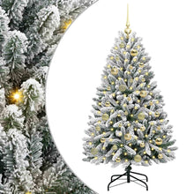 Kunstkerstboom Groen en Wit 120 cm PVC en Metaal