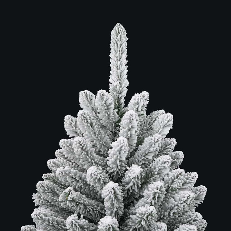 Kunstkerstboom Groen en Wit 150 cm PVC en Metaal