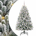 Artificial Christmas Tree with 150 LED Green and White 150 cm PVC and Metal