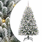 Artificial Christmas Tree with 150 LED Green and White 150 cm PVC and Metal