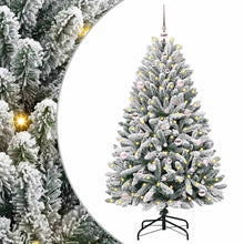Kunstkerstboom Groen en Wit 150 cm PVC en Metaal