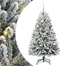 Kunstkerstboom Groen en Wit 150 cm PVC en Metaal
