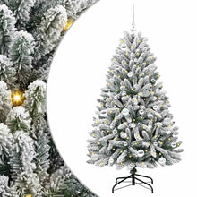 Kunstkerstboom Groen en Wit 150 cm PVC en Metaal