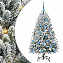 Kunstkerstboom Groen en Wit 150 cm PVC en Metaal