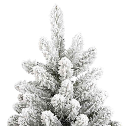 Kunstkerstboom Groen en Wit 180 cm PVC en Metaal