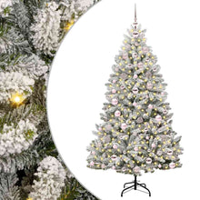Kunstkerstboom Groen en Wit 180 cm PVC en Metaal