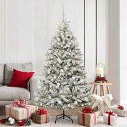 Kunstkerstboom 180 cm groen wit met 300 LED