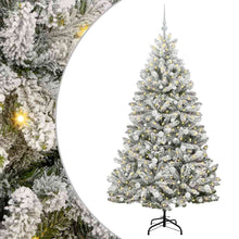 Kunstkerstboom Groen en Wit 180 cm PVC en Metaal